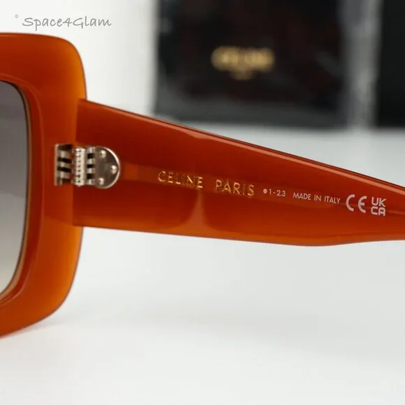 BRAND NEW Celine CL40263I 42F Shiny Orange Gradient Brown  display picture 2